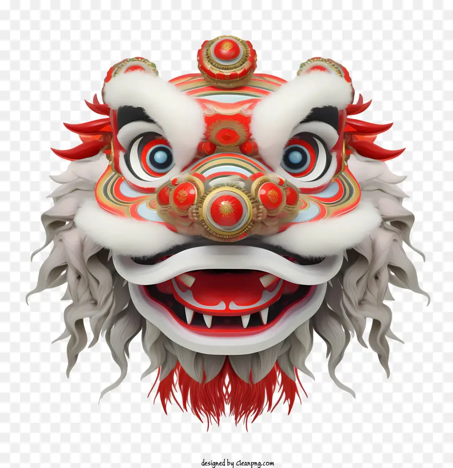 chinesischer Löwen -Tanzkopf Löwen Maske Chinesisch Dekorative - 