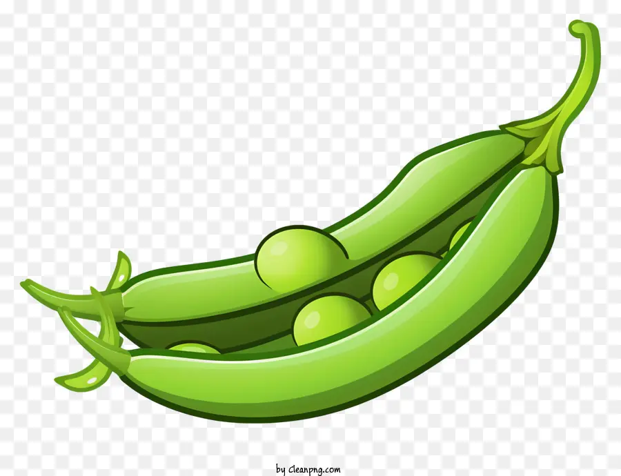 pea pod green peas yellow stem leaf round pod