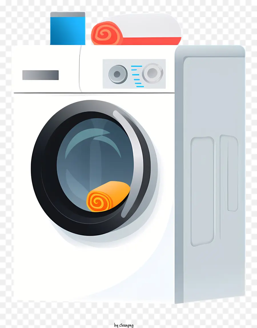 schwarz und weißen Rahmen - Nahaufnahme Bild der weißen und silbernen Waschmaschine