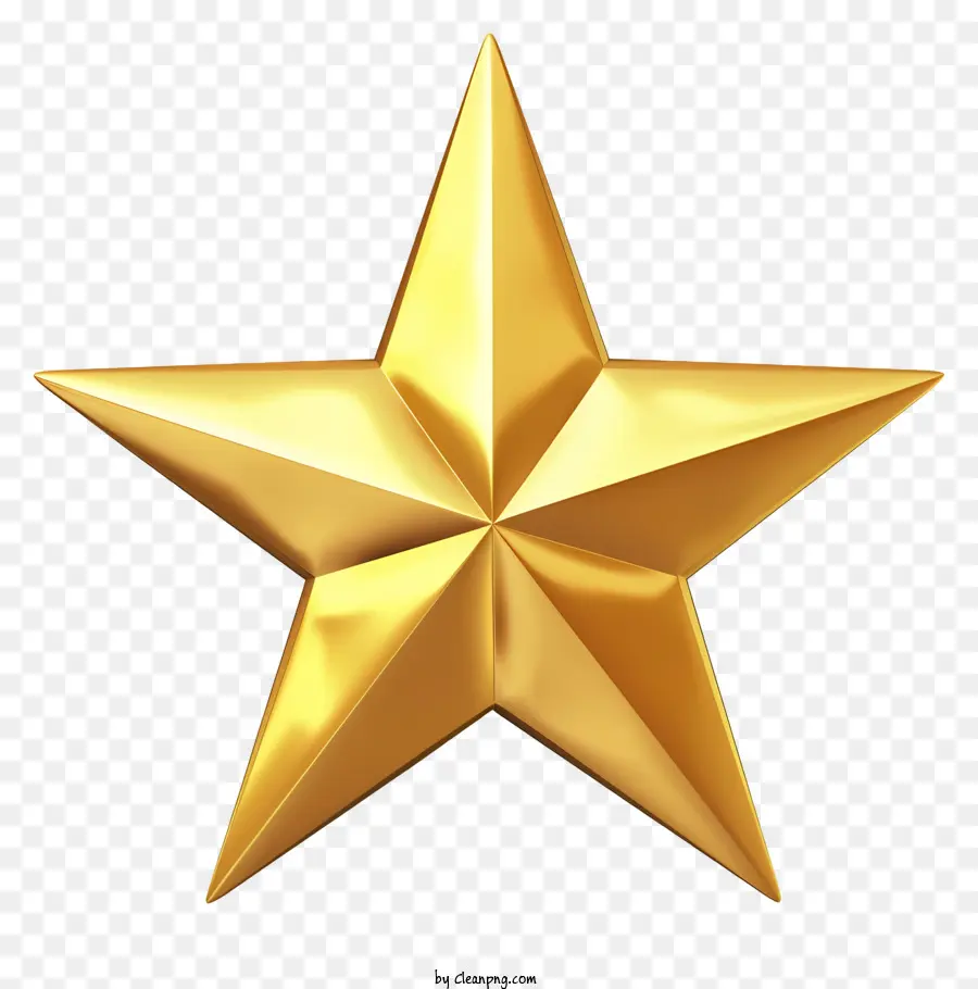 Goldstar - 3D Gold Star symbolisiert Leistung und Anerkennung