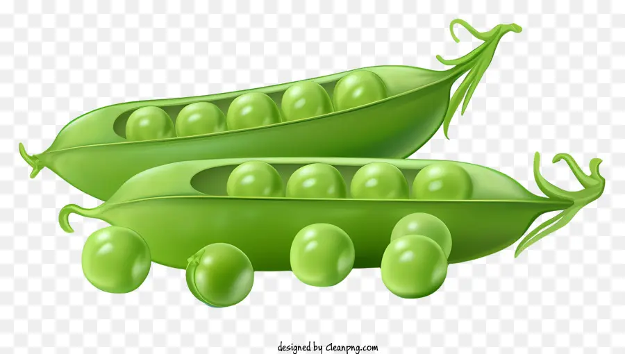Pase Legume Green Plant Vegetable Protein - L'immagine mostra piselli rotondi all'interno di un baccello