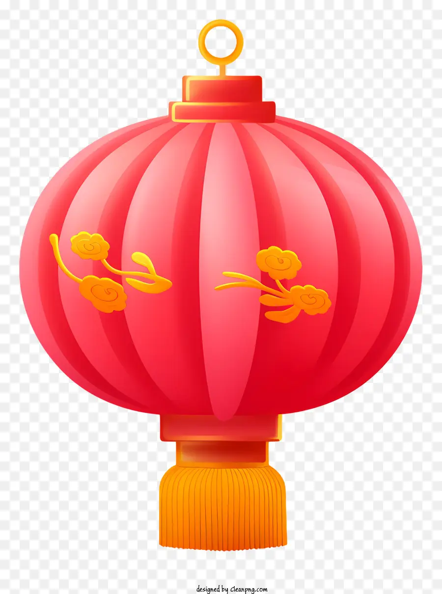 lanterna cinese - Lanterna cinese rossa con drago e simbolo di Phoenix