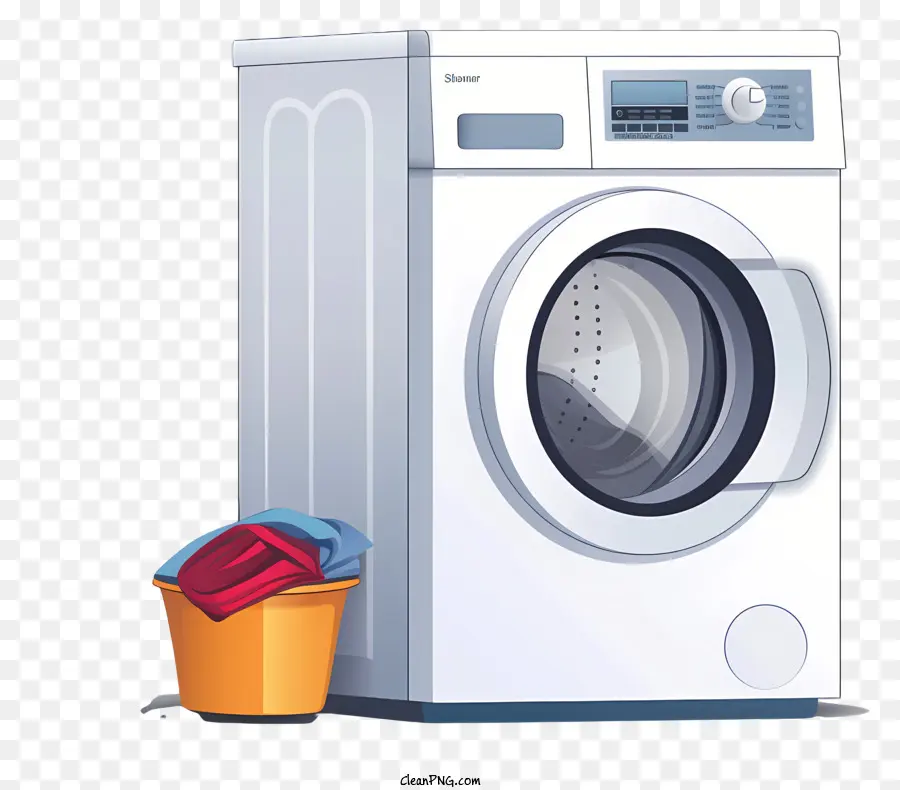 Waschmaschine - Schwarz -Weiß -Bild von Waschmaschine und Waschmittelspender