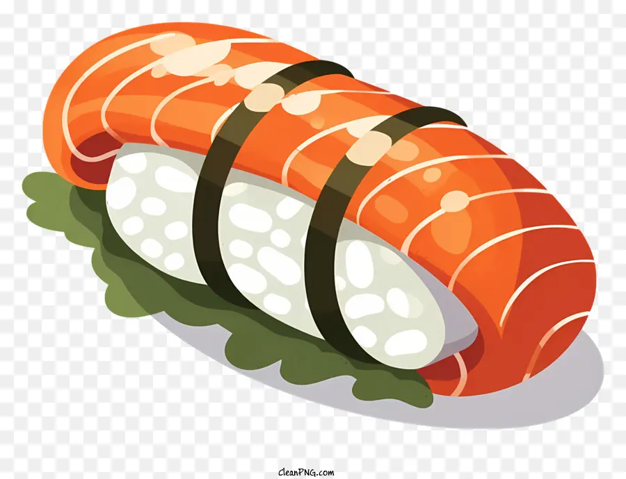 Sushi cuộn cá hồi dưa chuột tương - Cá hồi và dưa chuột cuộn sushi với gạo