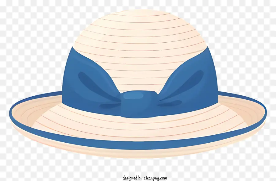 hat blue bow rim fashion