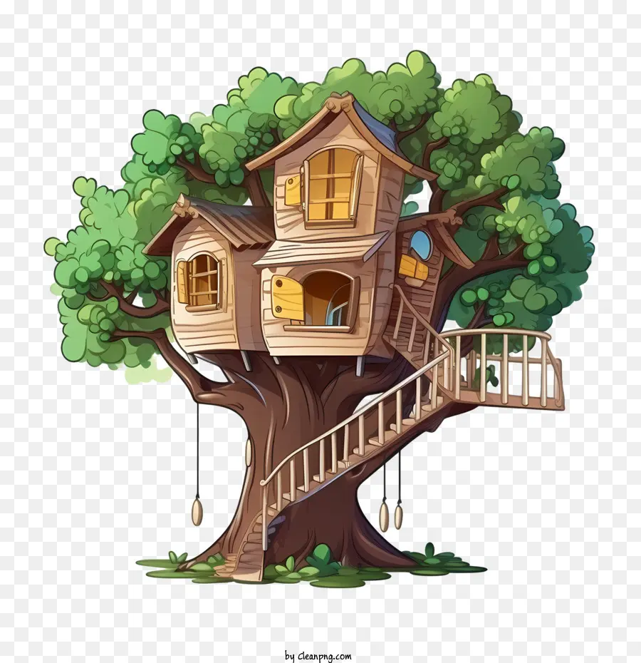 tree house house treehouse wooden house playhouse