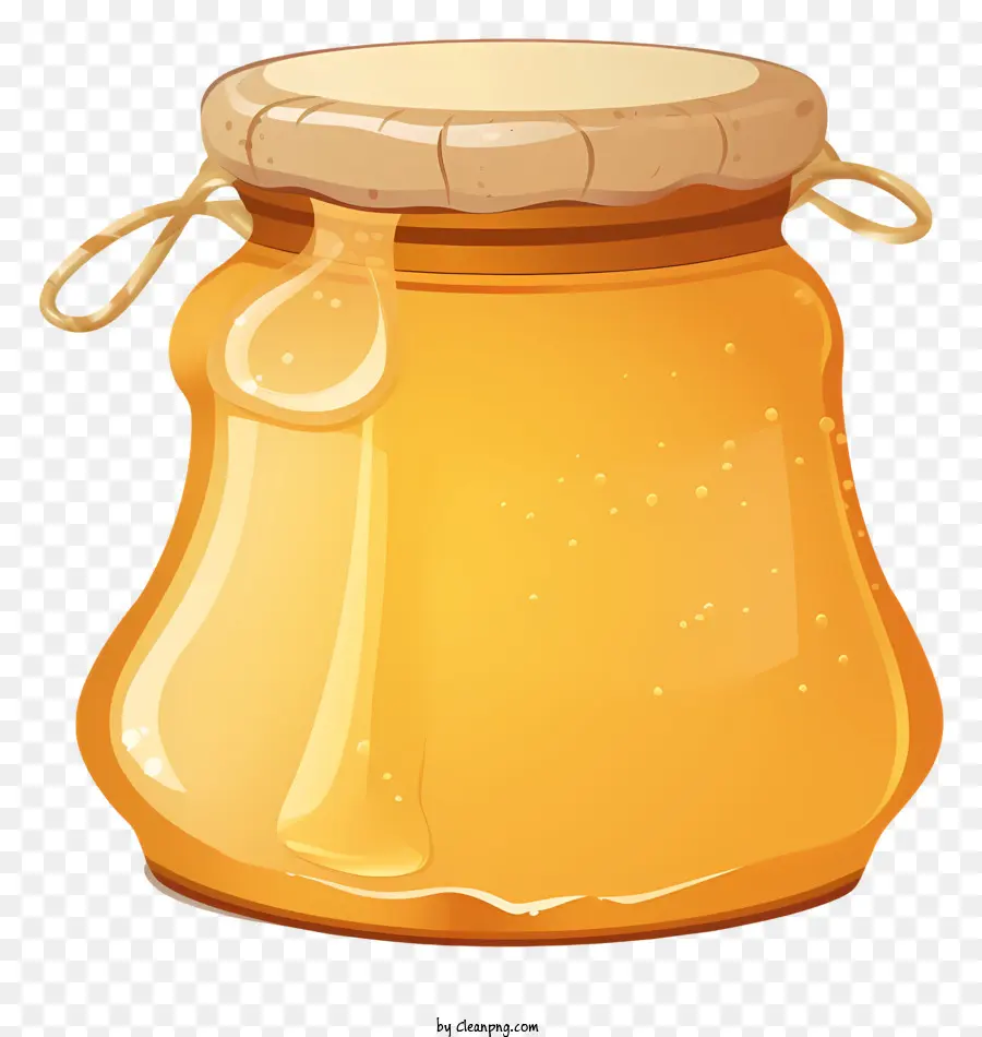 Honig Honig Jar Kork Stopper tropfend Honig minimalistisches Design - Minimalistisches Honigglas mit tropfendem Honig
