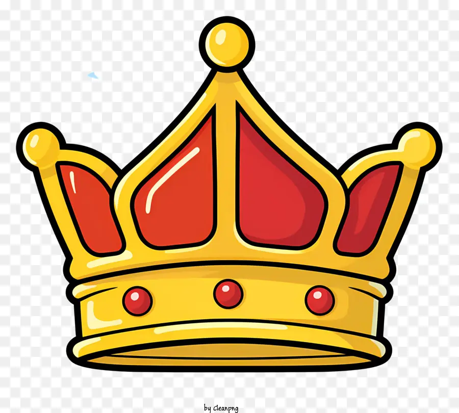 cartoon illustration golden crown crown jewels king of the castle gold letters