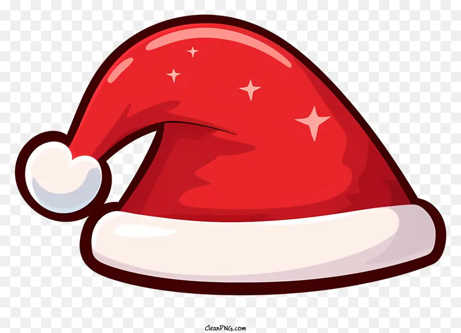 cappello di babbo natale - Cappello rosso Babbo Natale con fodera bianca e fiocco