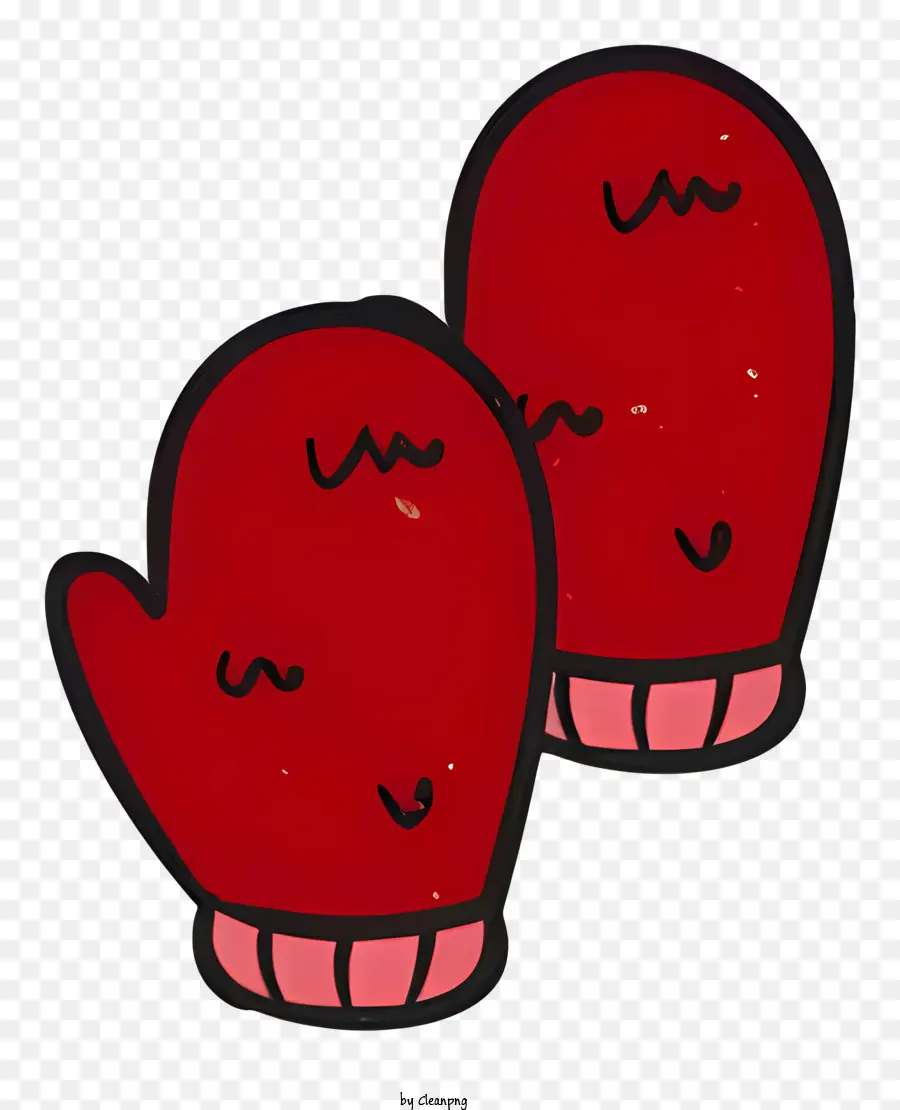 Rote Fäustlinge gestrickte Fäustlinge Kaltwetterzubehör Fingerlose Fäustlinge Handschutz vor Kälte - Rote Fäustlinge mit weiß gestricktem Design schützen die Hände vor kaltem Wetter
