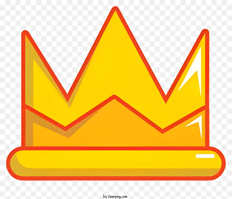 Krone - Gelbe Krone mit rot und blauer Trim