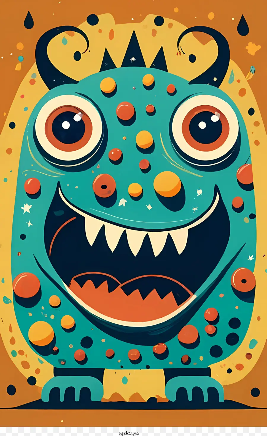 cartoon monster cute funny colorful whimsical