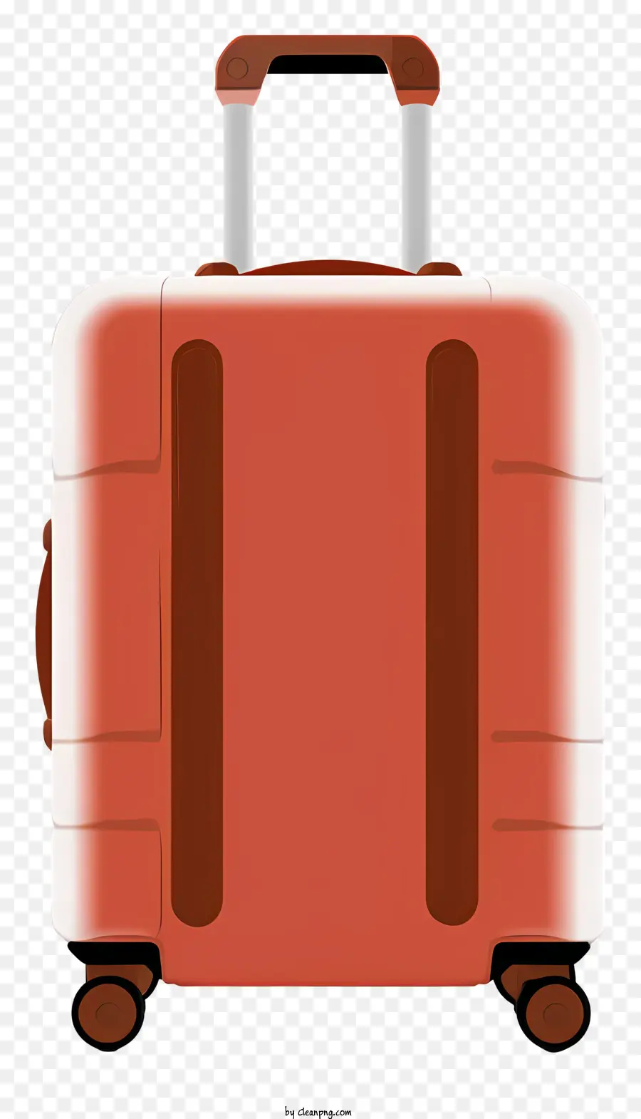 schwarzer Rahmen - Roter Koffer mit weißem Griff auf Rädern