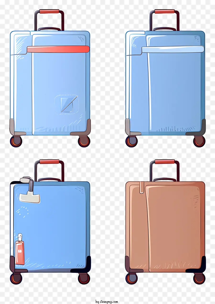 valigia per valigie da cartone animato valigia illustrativa con manico per valigia zipper bagagli - Valuta da cartone animato con manico, cerniere e patch 