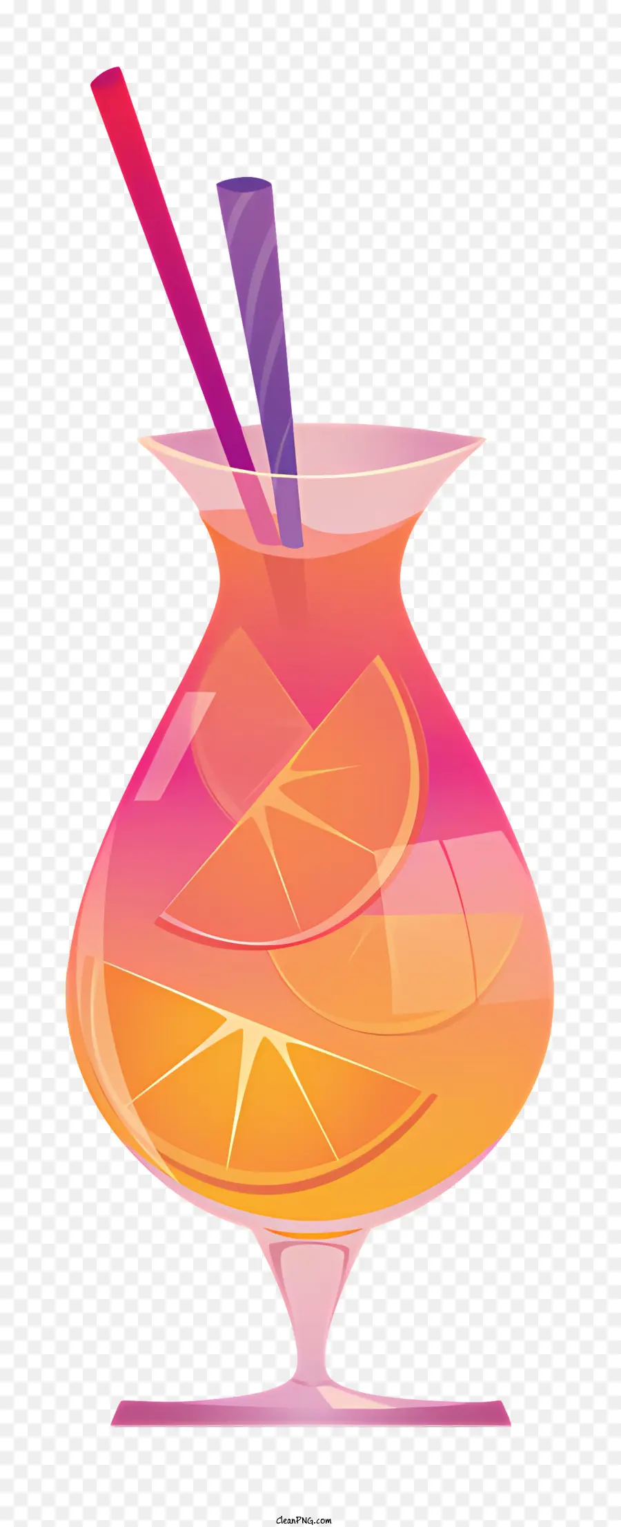 rosa Getränke Orange Getränkglas Glas rotes Stroh fruchtiges Getränk - Helles, fruchtiges Getränk mit rotem Stroh