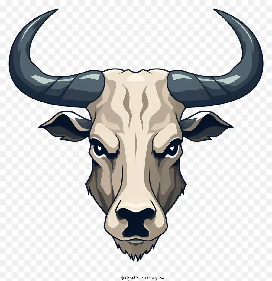 corna per la fauna selvatica per animali della testa di toro - Descrizione: una rappresentazione o rappresentazione della testa di un toro