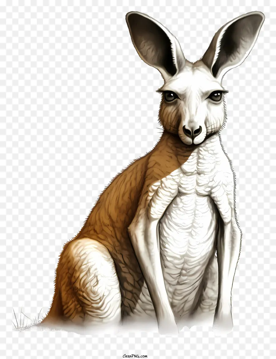 brauner Kängaroo Kangaroo schlafend Känguru ruhen Känguru großer Känguru - Schlafende braune Känguru im Grasfeld