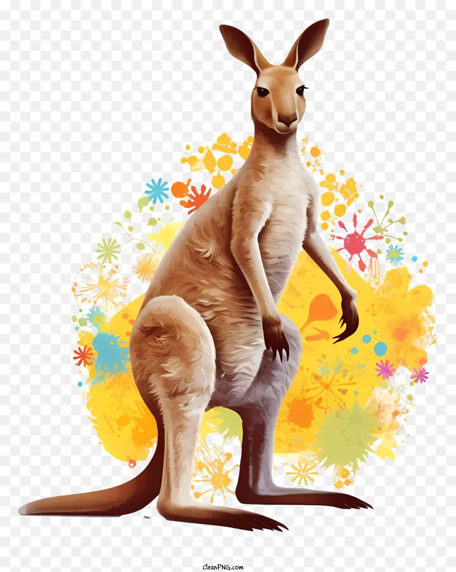 Gesteck - Buntes Känguru mit Blumenarrangement, gebürtiger Australien