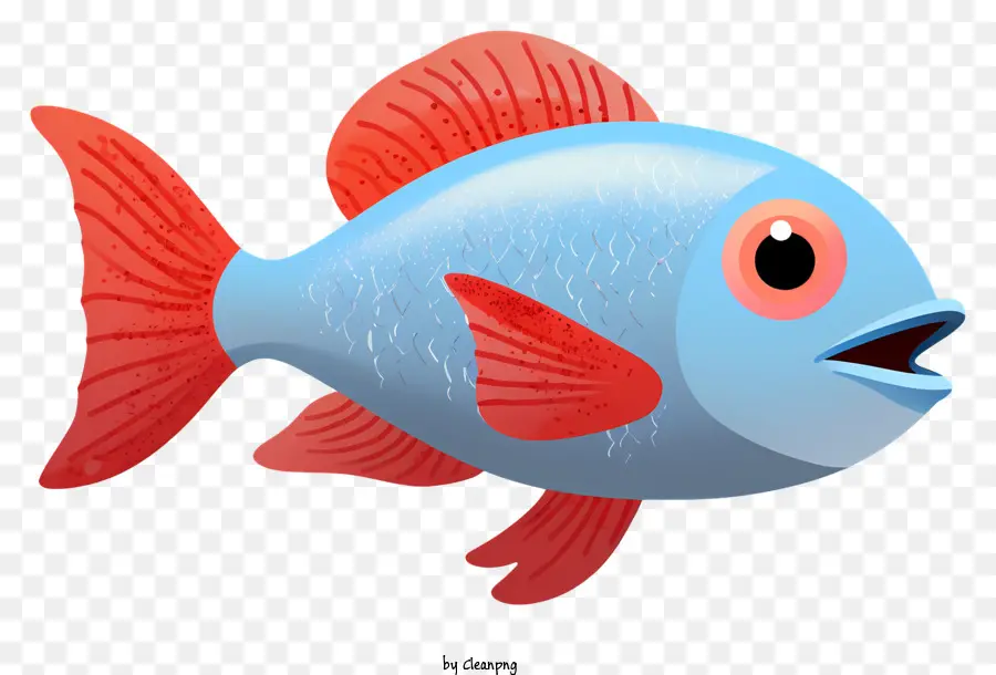 pesce blu pesce rosso pesce piccolo pesce in acqua - Piccolo pesce blu e rosso che nuota in acqua