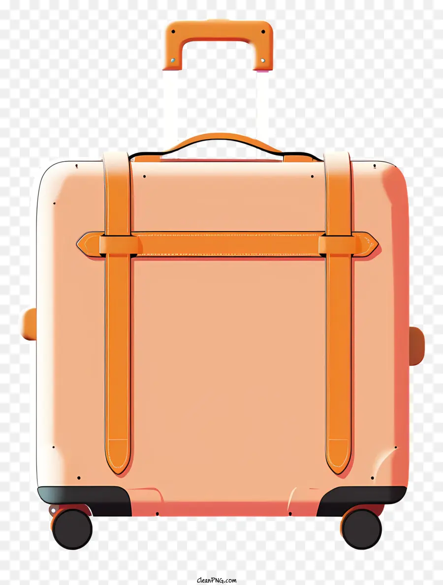 Reisegepäck - Rosa Koffer mit Rädern, Griff und Reißverschlüssen