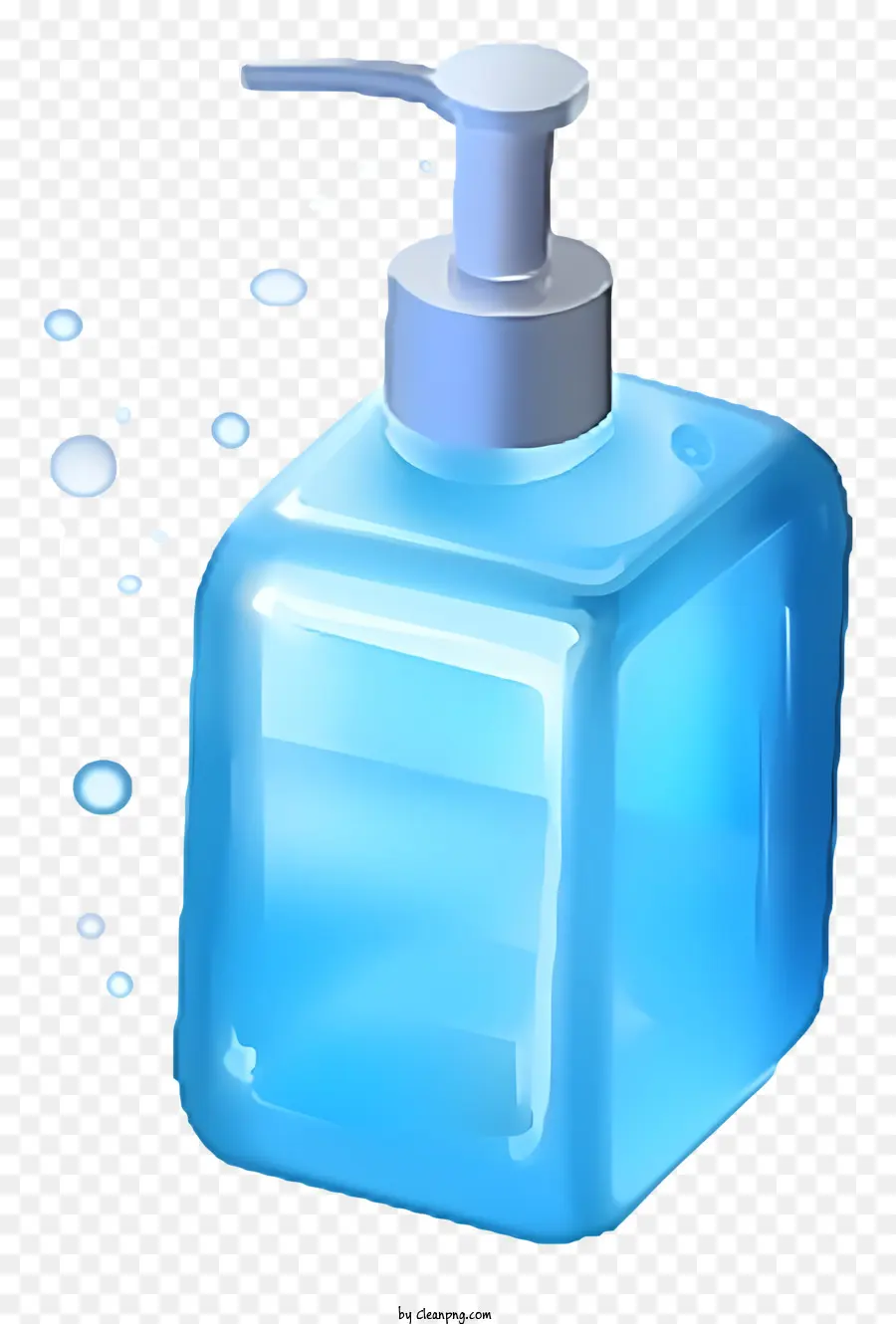 bottiglia di plastica - Bottiglia di sapone blu con schiuma sulla superficie nera