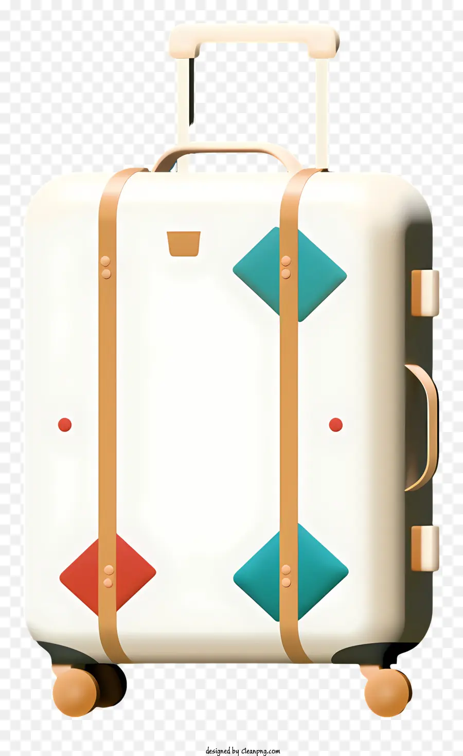Großer Koffer weißer Koffer Grüne Griff Open Koffer Inhalt - Weißer Koffer mit grünem Griff, offen, Inhalt angezeigt