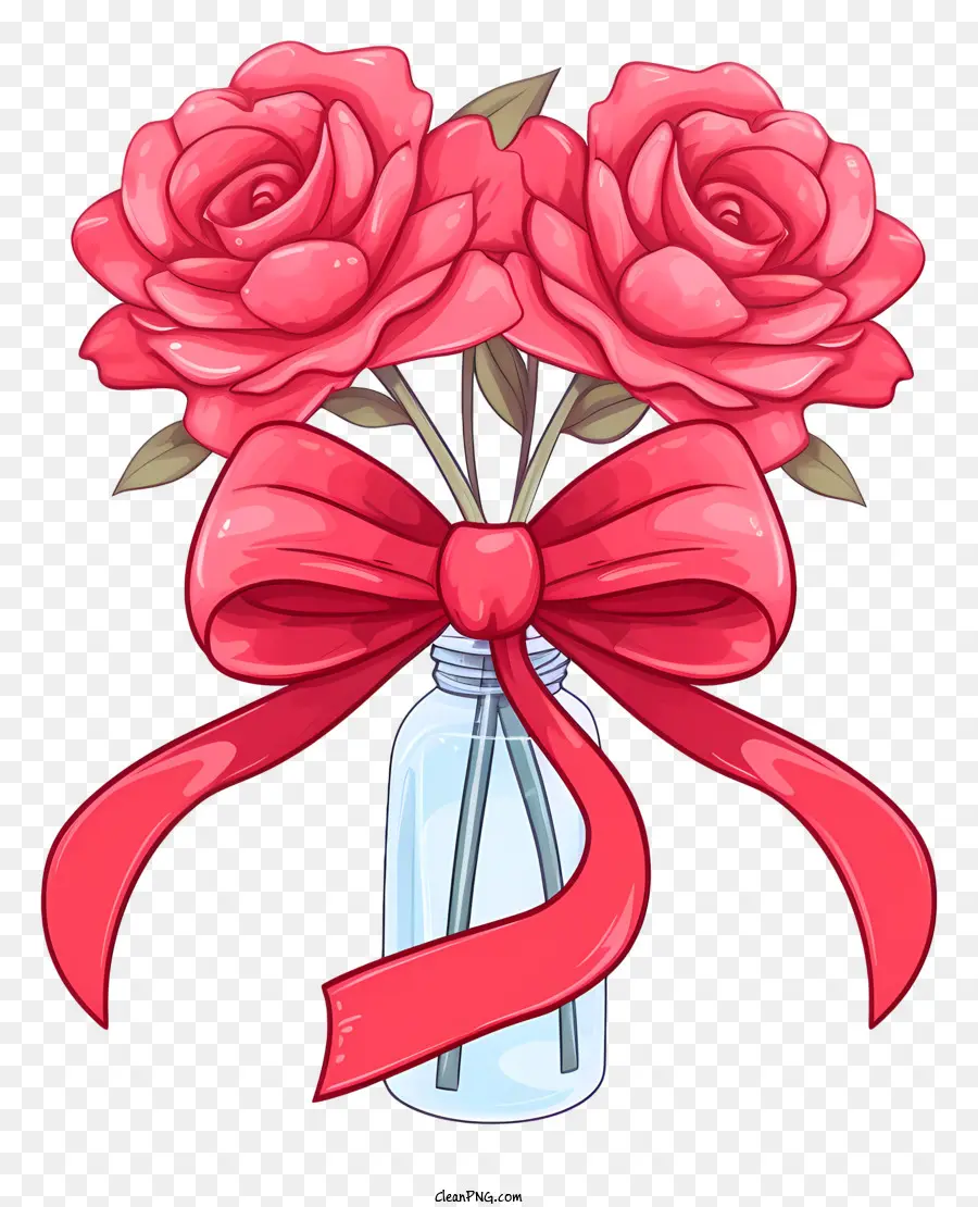 la disposizione dei fiori - Primo piano delle rose in vaso; 
arco rosso