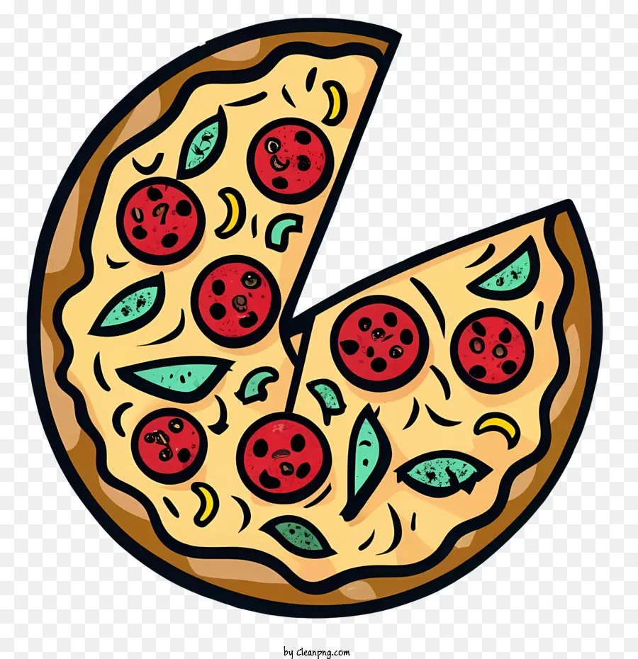 Phim hoạt hình pizza pizza lát thức ăn - 
