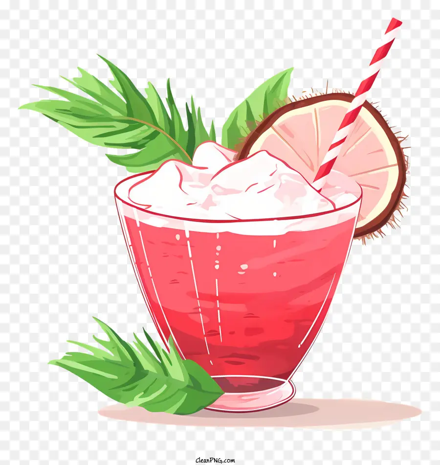 bere rosa alla fragola rosa ombrello bevanda menta e bevanda lime in vetro trasparente bere rosa e rossa schema di colore - Bevanda rosa alla fragola con ombrello e guarnizione