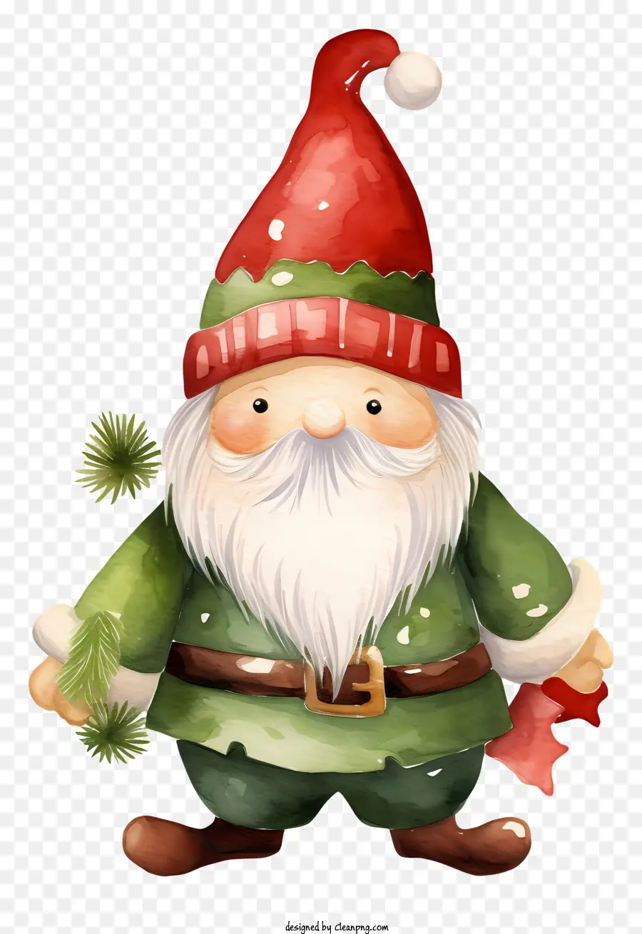 santa Hut - Cartoon Santa Claus mit festlichen Accessoires und Spielzeug