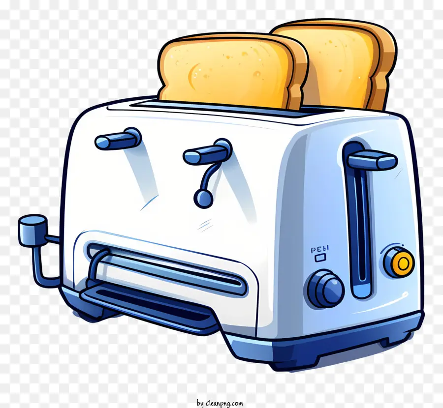 Máy nướng bánh mì nướng bánh mì nướng bánh mì hiện đại máy nướng bánh mì hiện đại - Máy nướng bánh mì trắng với bánh mì in, bánh mì nâu 