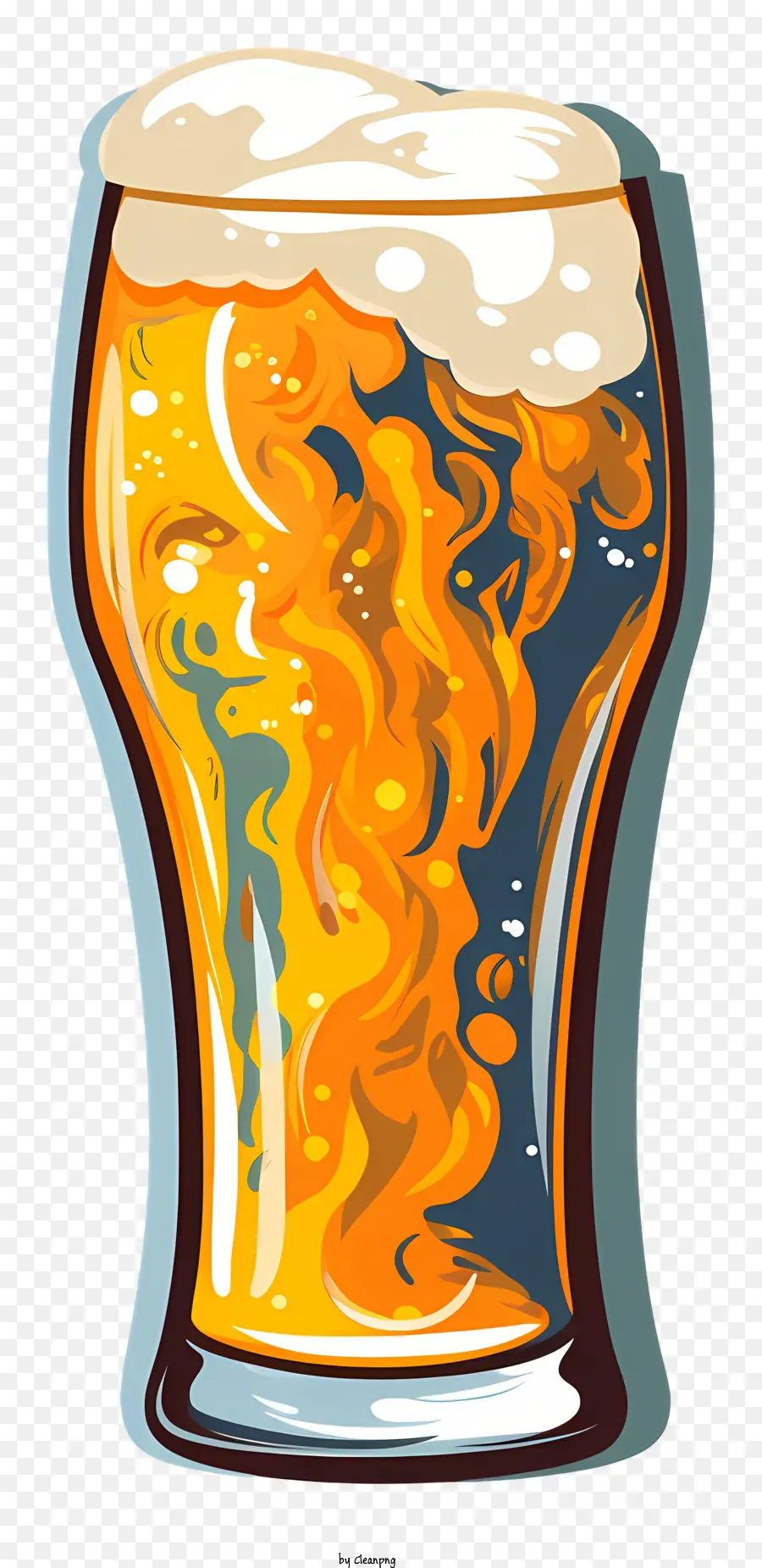 Modello frattale in schiuma di birra Ambra birra viscosa - Birra schiumosa con motivi frattali vorticosi