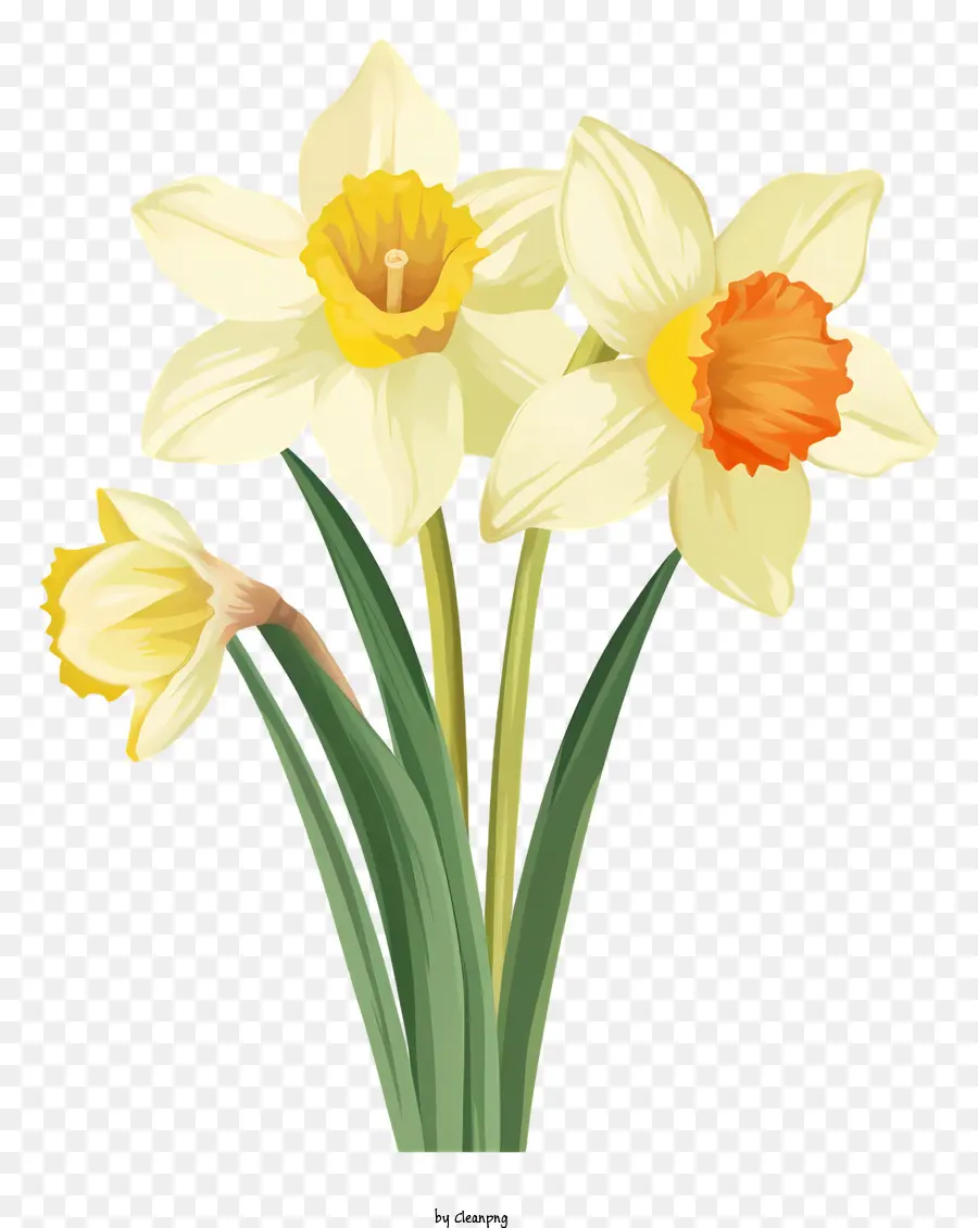 bouquet di fiori - Bouquet stilizzato e allegro di narcisi gialli