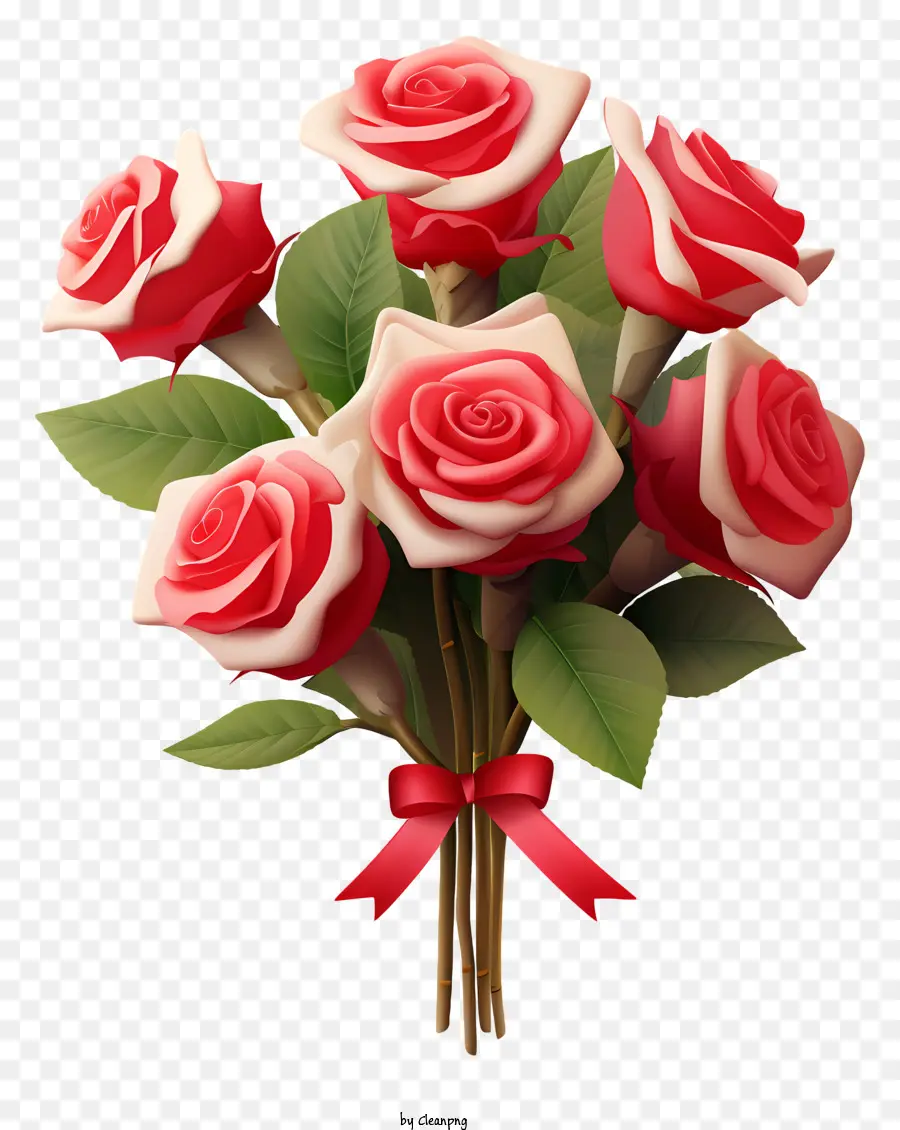 Rote Rosen - Frische rote Rosen mit Bug, Blütenblätter fallen, lebendig