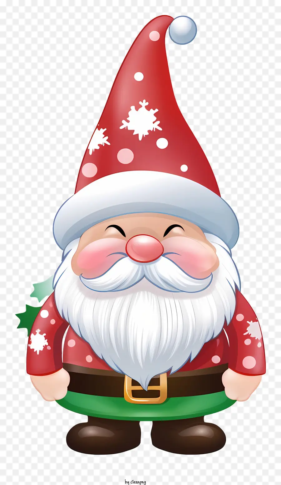 Cartoon Babbo Natale Babbo Natale Claus Green e giacca rossa Shirt bianco e cappuccio rosso - Cartoon Babbo Natale in abbigliamento in bianco e nero