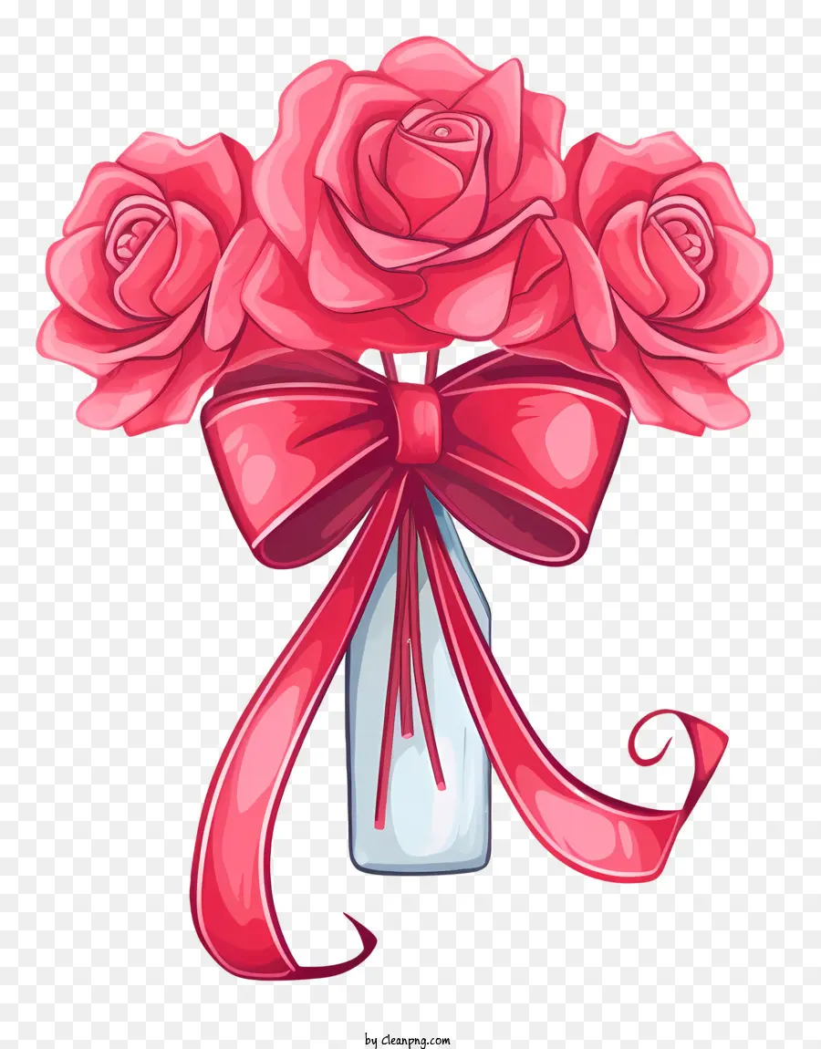 rose rosa - Rose rosa in vaso con sfondo di vetro