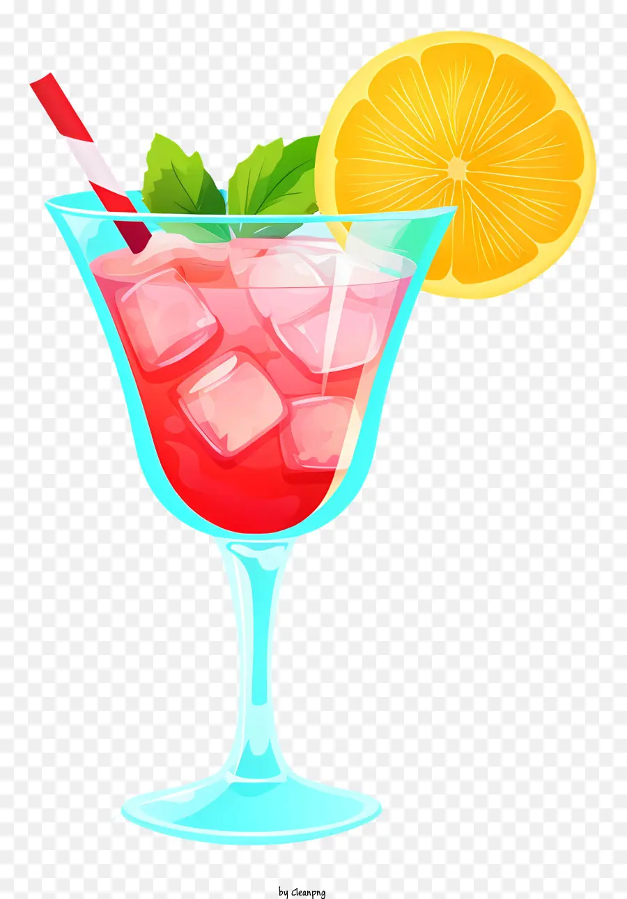Trinken Sie rotes Getränk Alkoholisches Getränk Alkoholisches Getränkglas - Rotes Getränk mit Orangenschale in Glas serviert