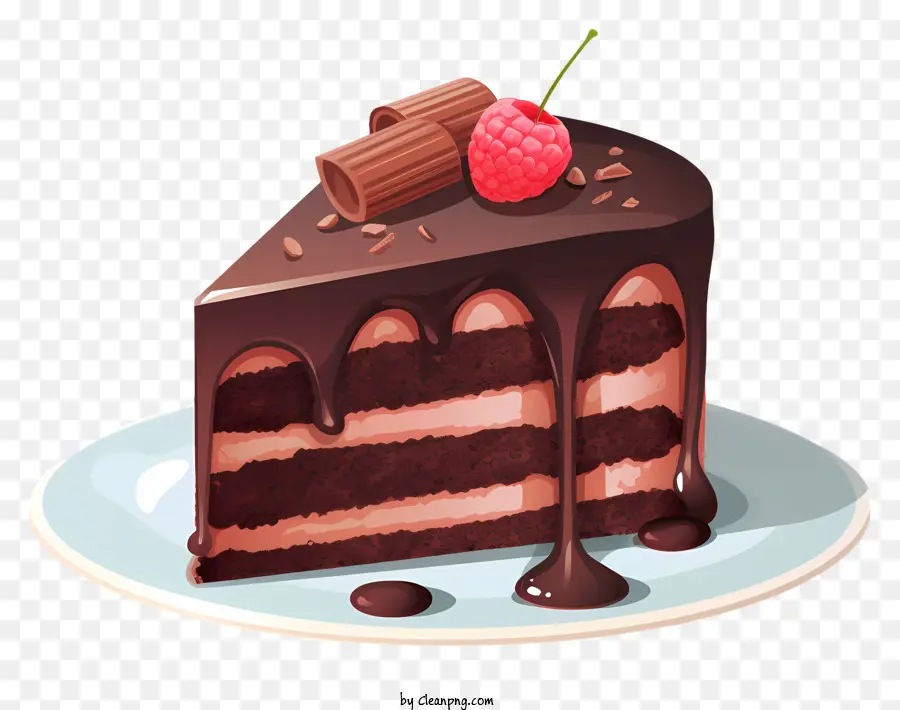 Cake cioccolato salsa al cioccolato ciliegia dessert ricco cioccolato - Deliziosa torta al cioccolato con ciliegia per dessert