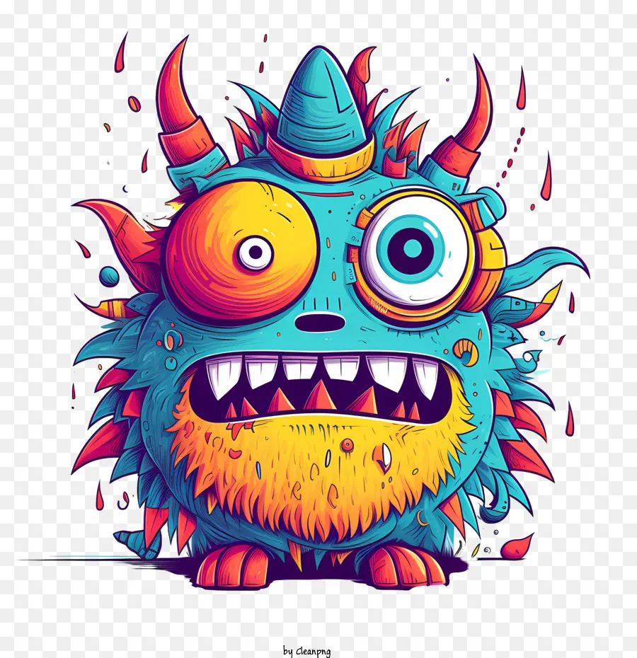monster cute playful colorful quirky