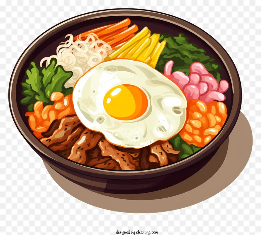 uovo - Uovo perfettamente cotto, verdure e ciotola di noodles