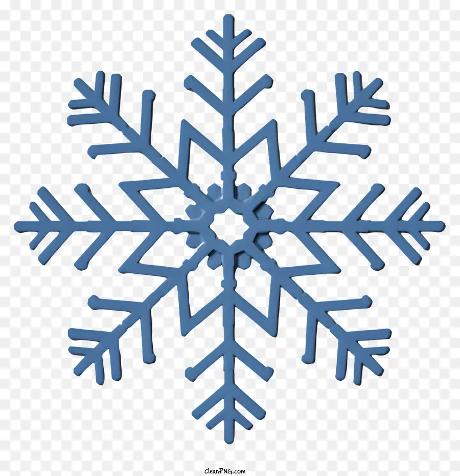 fiocco di neve - Fiocco di neve blu composto da forme esagonali più piccole
