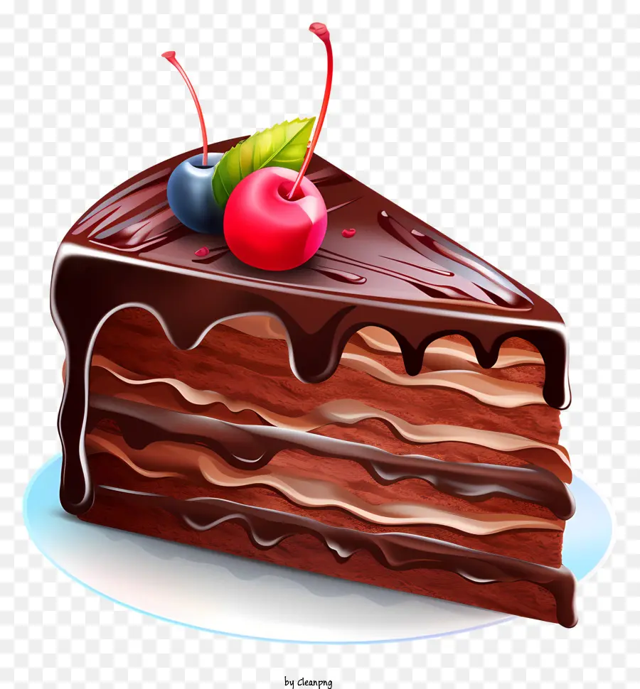 torta al cioccolato ciliegia in cima dessert celebrativo dolce indulgente torta al cioccolato a più strati - Fotografia della torta al cioccolato con ciliegia in cima