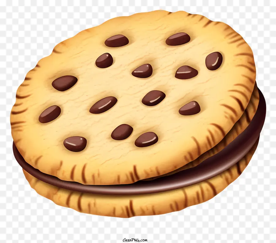 sô cô la chip cookie làm đầy hình dạng hình dạng giòn kết cấu giòn các cạnh - Bánh quy sô cô la với sô cô la chip