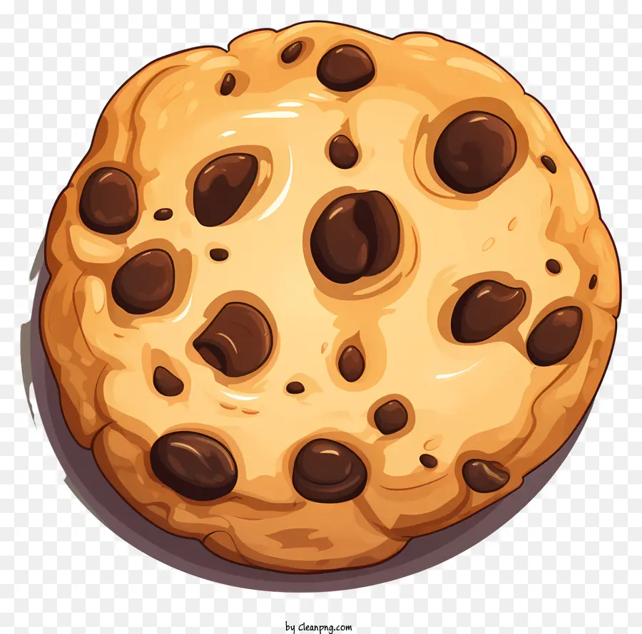 Cookie con gocce di cioccolato Piatto bianco Cookie rotondo Chip Sfondo solido - Biscotto con gocce di cioccolato logoro su piatto bianco
