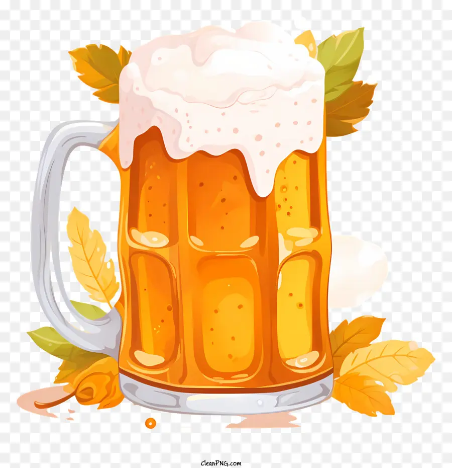Bier Becher Schaum cremig golden - Goldenes Bier mit cremiger schaumigem Kopf in Becher