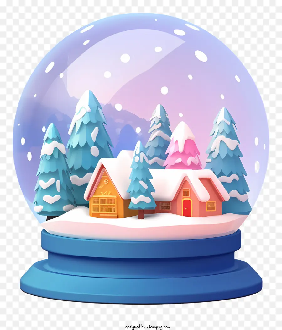 paesaggio invernale - Snow Globe con la scena del paesaggio invernale all'interno