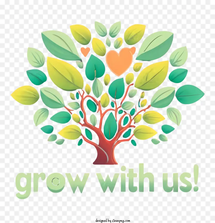 grow with us growth with us growth with you tree