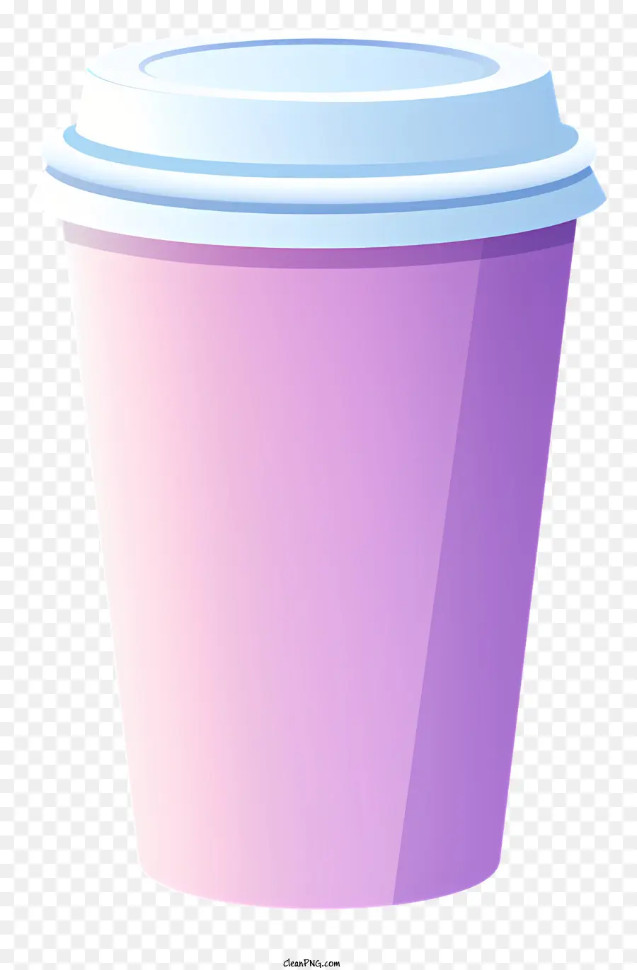 plastic cup pink lid white cup empty cup black background
