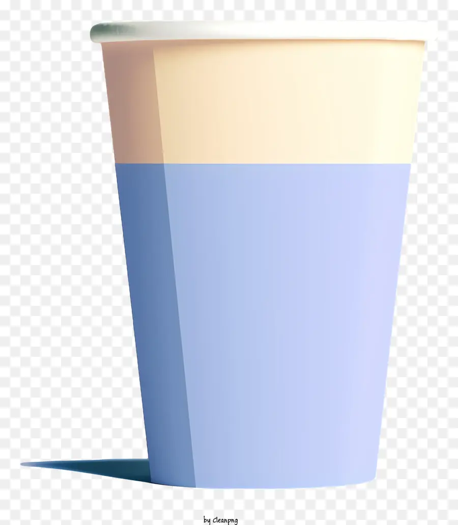 Pappbecher Blue Cup Beige Cup Flat Bottom Tasse Lippenbecher - Blau und beige Pappbecher mit Griff