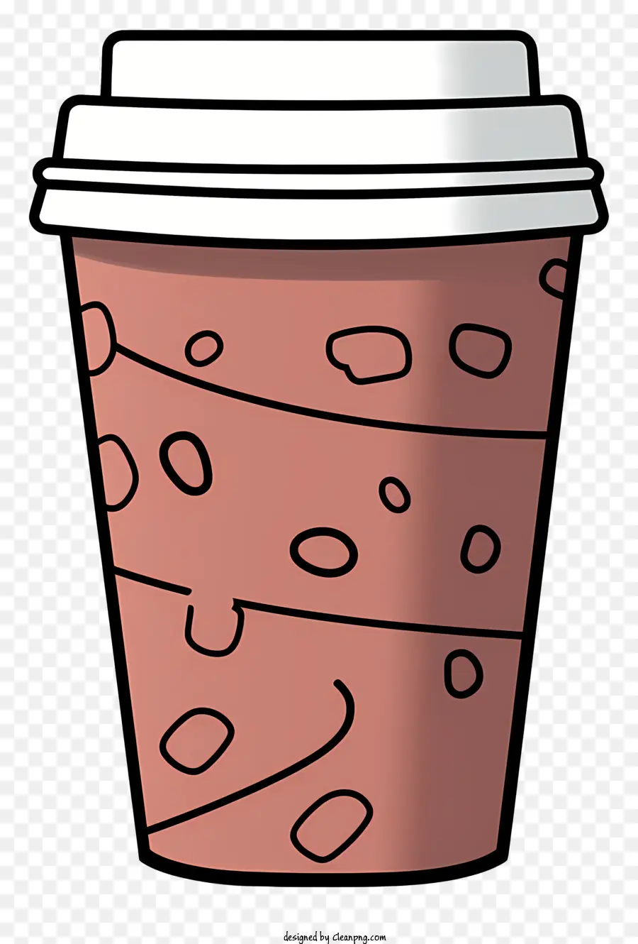 Kaffeebohnen - Braune Tasse mit Kaffeebohnen und Flüssigkeit